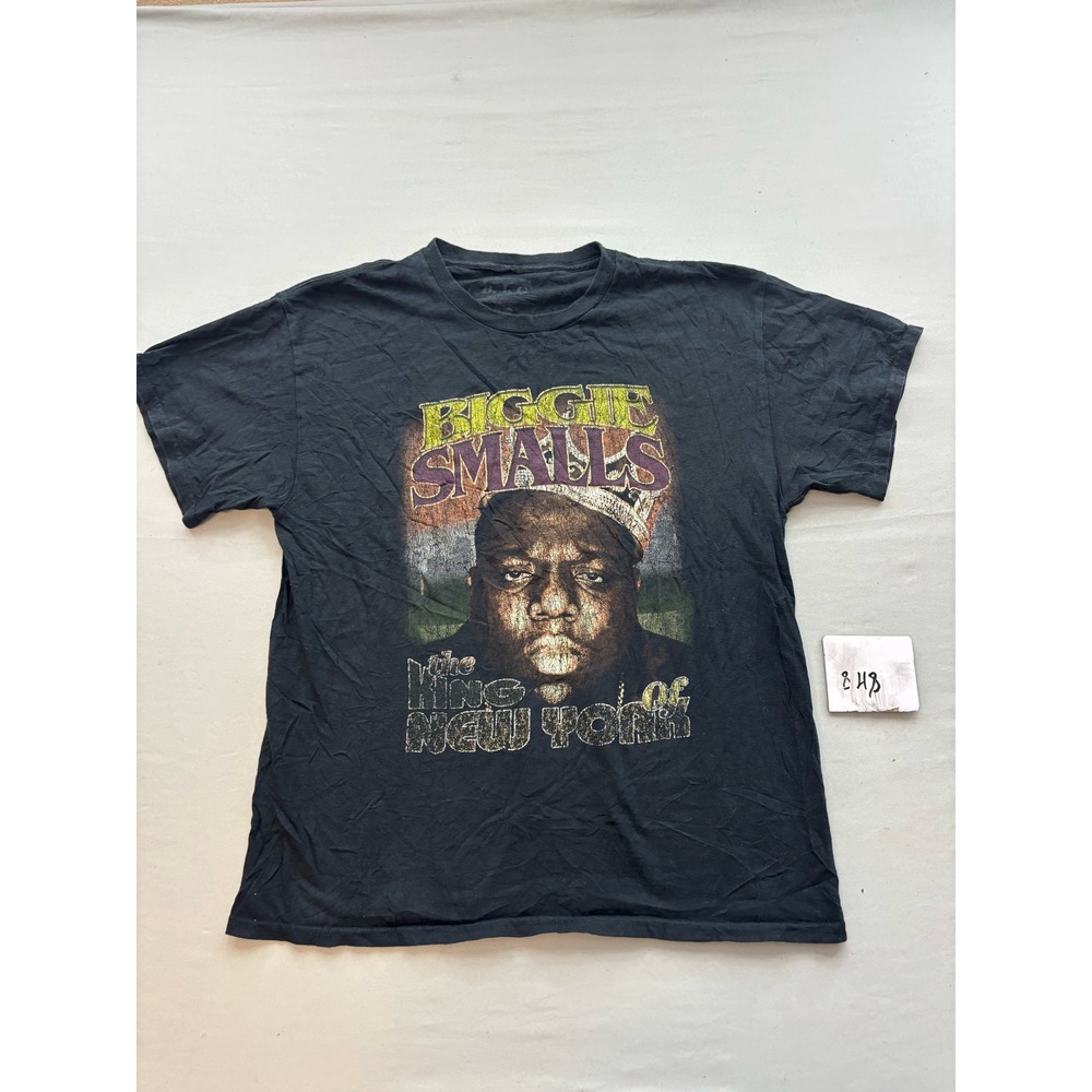 Notorious BIG Biggie Smalls King of New York Graphic T-Shirt Black Large